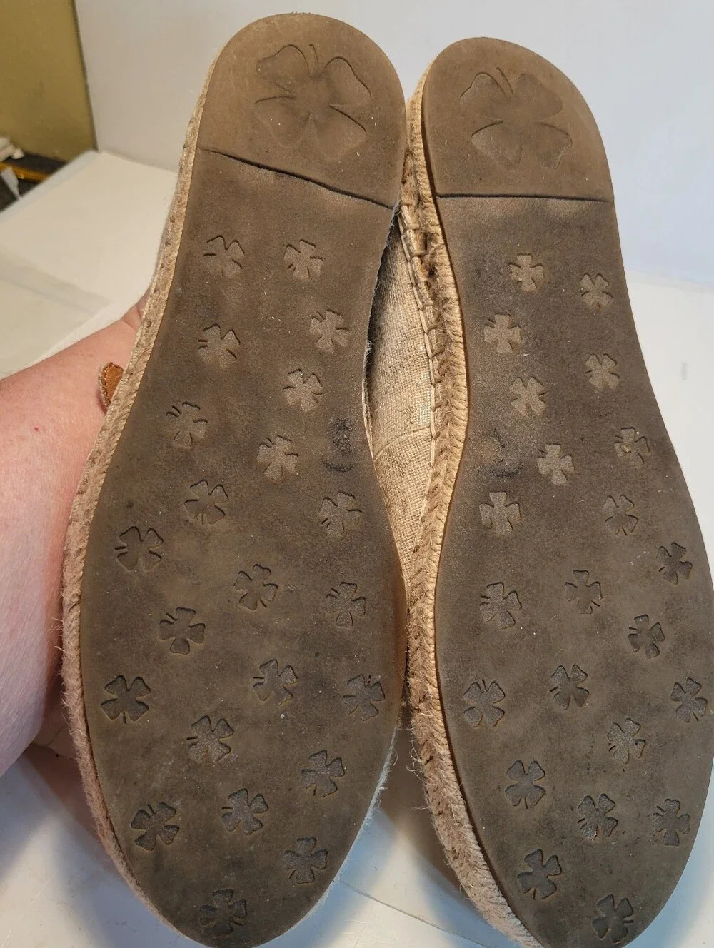 Lucky Brand Natural Linen Mary Jane Espadrilles Size 8